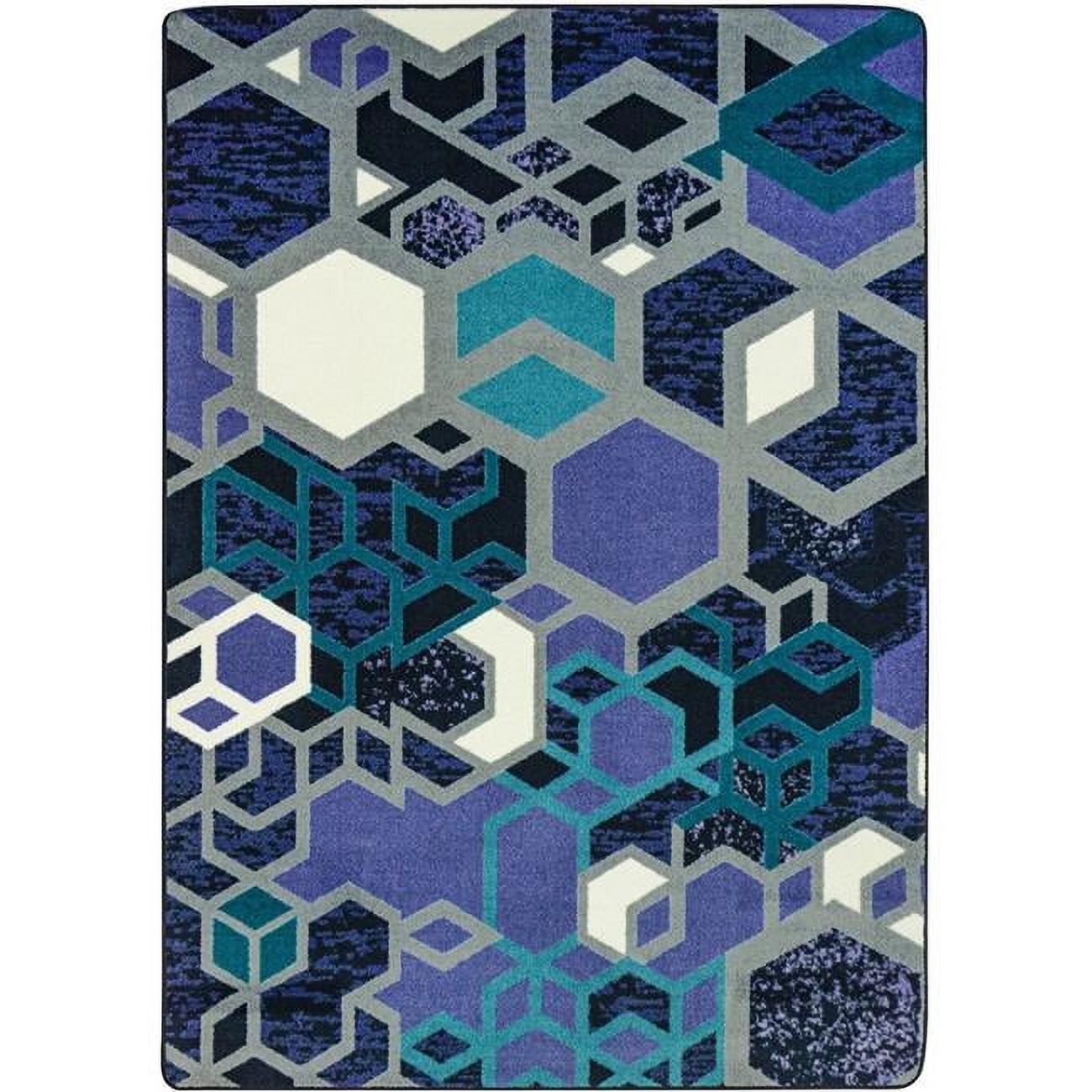 Structured Children Area Rug Violet