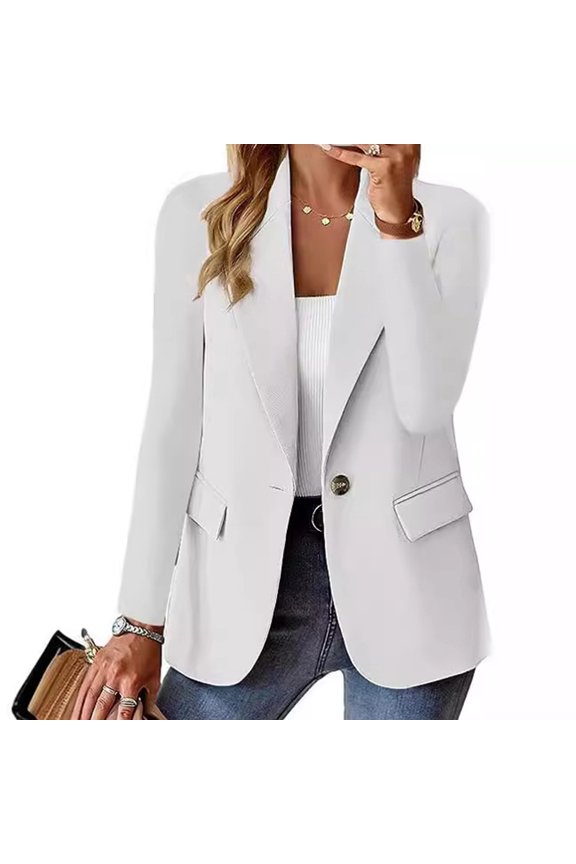 Structured Cropped Blazers For Fall Outfits Moisture Wicking Polyester Fabric Wear Women Prom Jackets