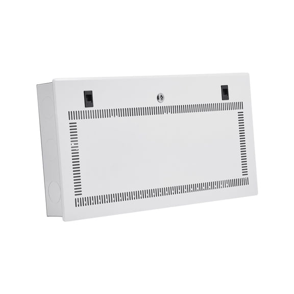 Structured Media Cabinet,28" Recessed Wall Mount Enclosure with Vented Door and Cable Management for Network&Wiring Organization