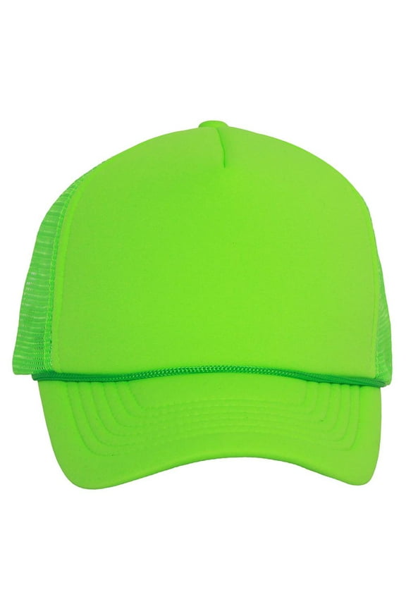 Structured Neon Trucker Mesh Hat- Neon Green