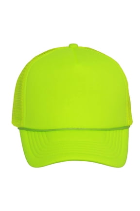 Structured Neon Trucker Mesh Hat- Neon Yellow