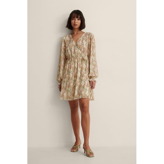 Structured Overlap V-Neck Dress