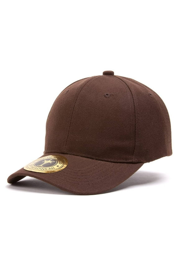 Structured Poly Low Profile Adjustable Hat, Brown