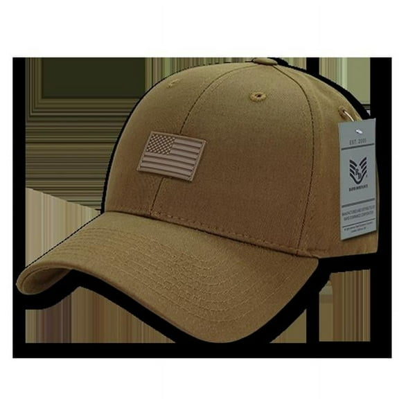 Rapid Dominance Structured Rubber USA Flag Baseball Cap Hat A07-USA (Coyote)