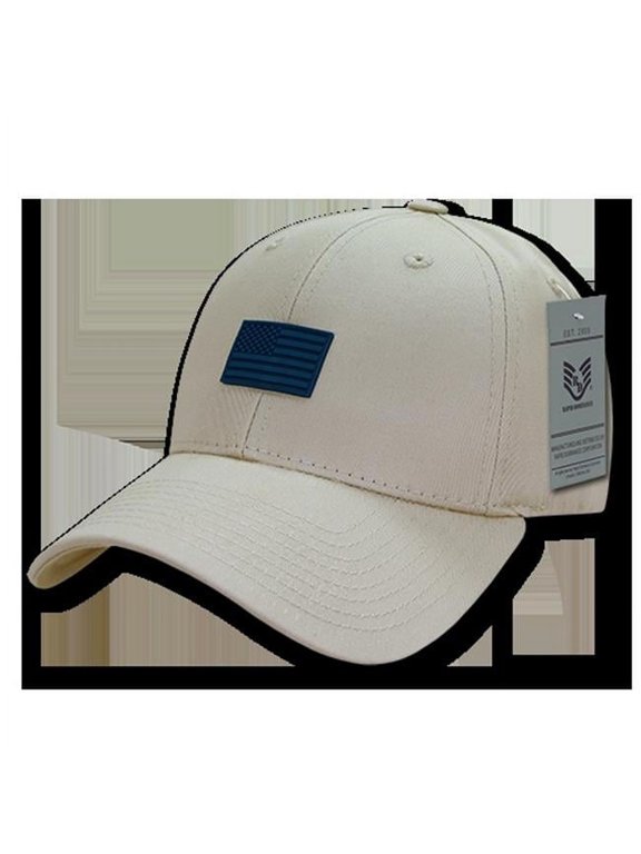 Structured Rubber USA Flag Cap - Stone