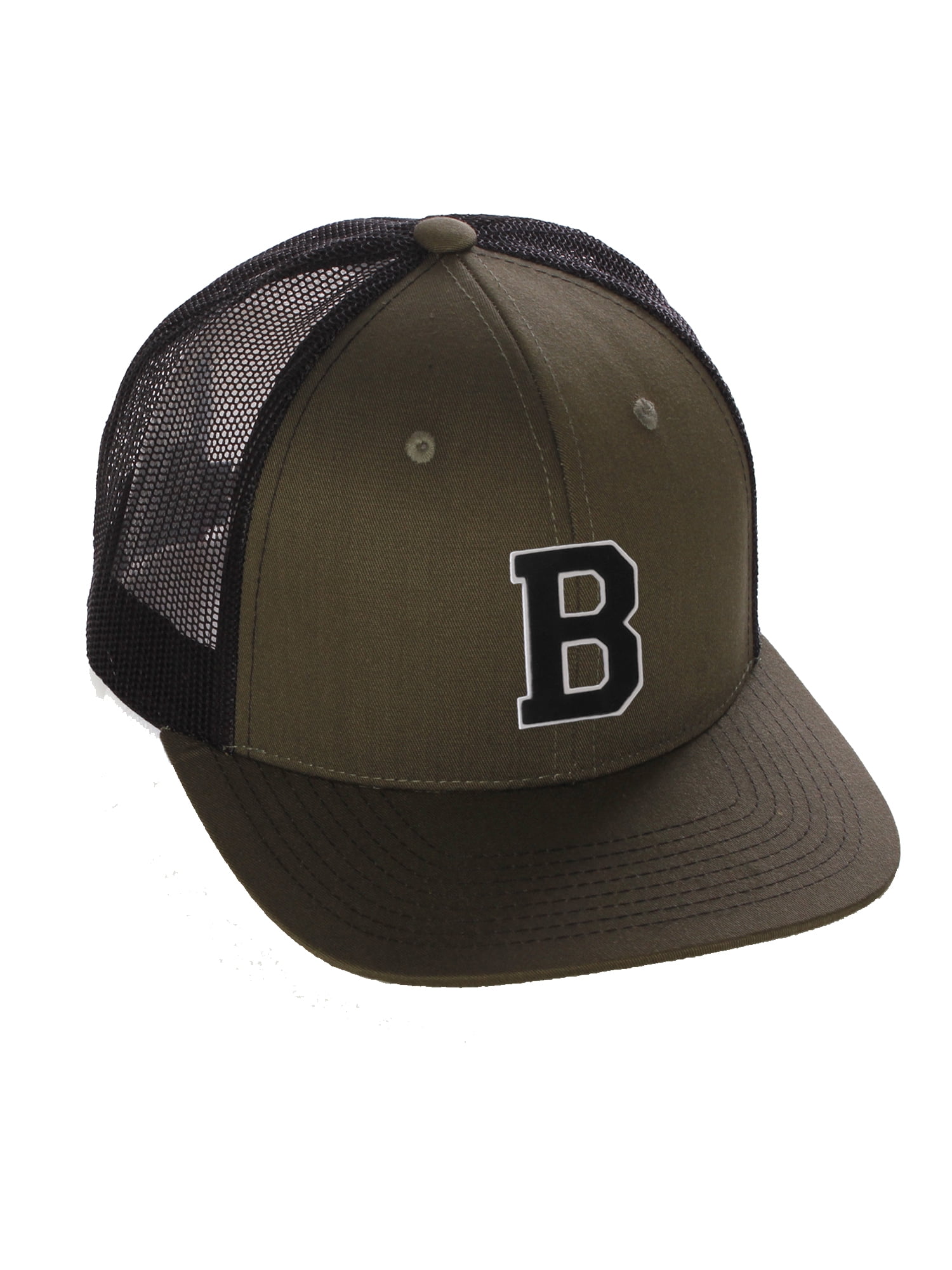 Structured Trucker Mesh Hat Custom Colors Letter B Initial