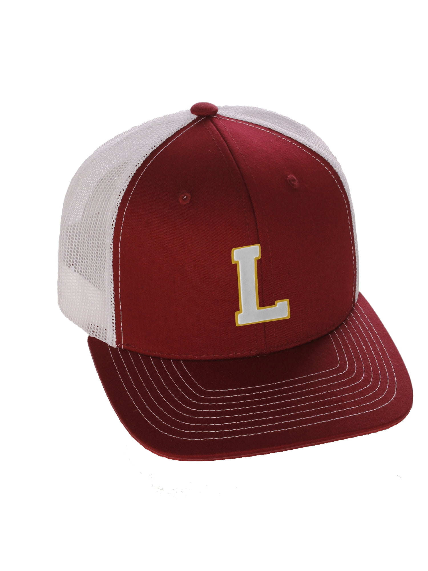 Structured Trucker Mesh Hat, Letter L Initial, Custom Colors