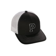 Structured Trucker Mesh Hat Custom Colors Letter P Initial Baseball Mid Profile