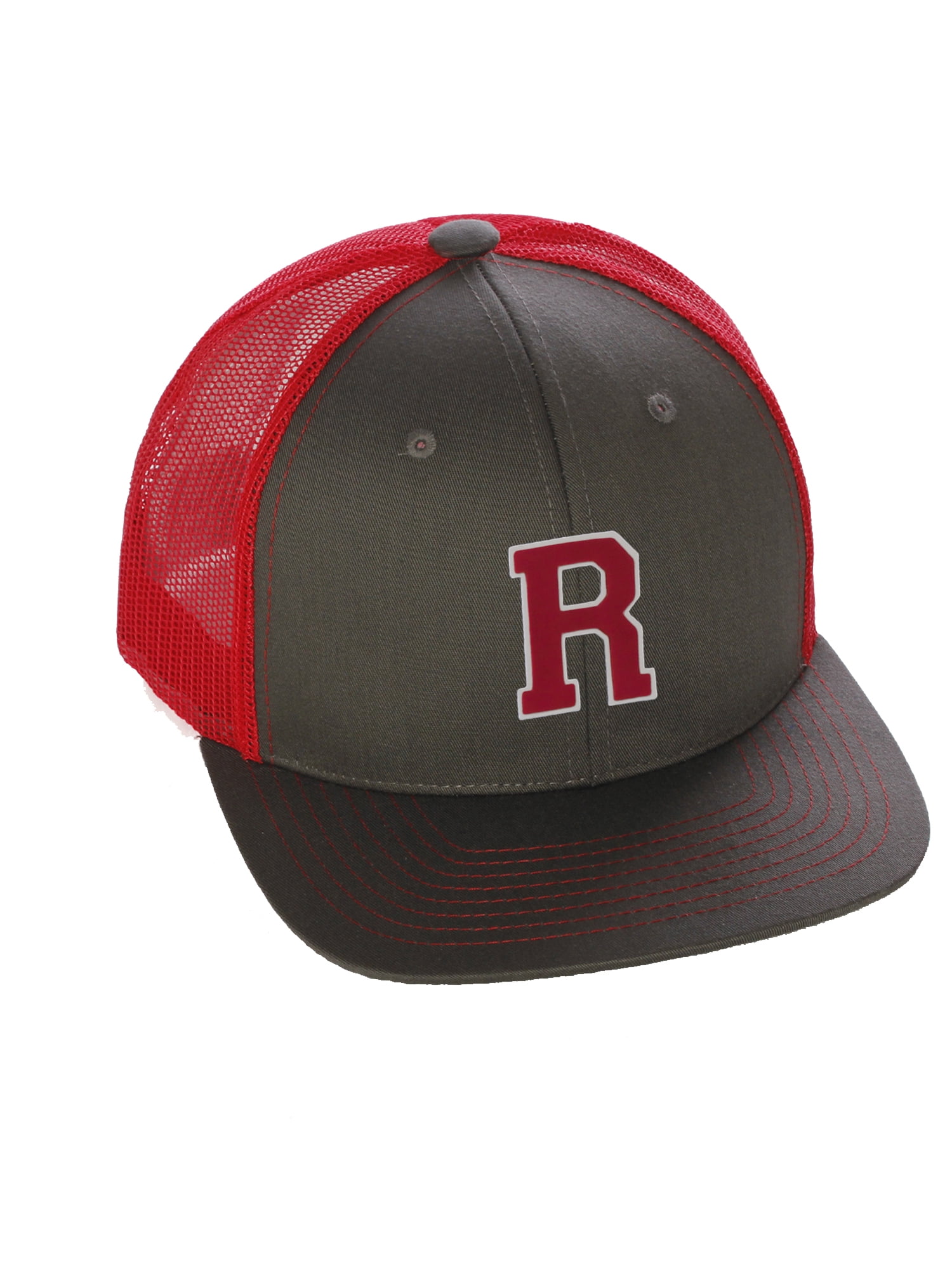team sports custom initial letter r trucker hat adjustable
