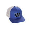thumbnail image 1 of Structured Trucker Mesh Hat Custom Colors Letter W Initial Baseball Mid Profile, 1 of 4