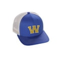 thumbnail image 1 of Structured Trucker Mesh Hat Custom Colors Letter W Initial Baseball Mid Profile, 1 of 4