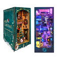 thumbnail image 1 of Strucwood 2-Piece DIY Book Nook Kit Set: 3D Wooden Puzzles with LED & Dust Cover, Gifts for Adults (SQ-34,SQ-18), 1 of 8
