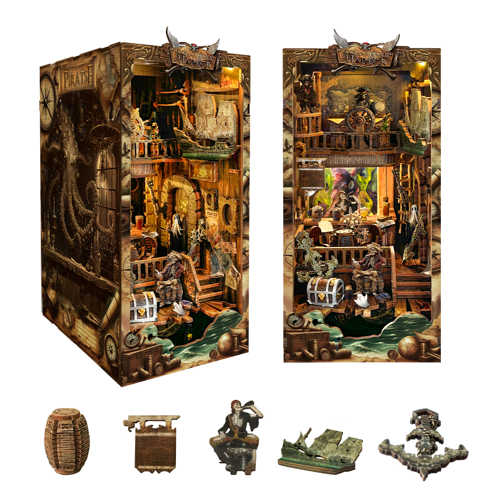 Strucwood DIY Book Nook Kit Dollhouse Kit Wooden Miniature Studio with ...