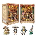 thumbnail image 1 of Strucwood DIY Book Nook Kit Puppet Theater Wooden Puzzles with LED Dust Cover,3D Crafts Hobbies,Gifts for Adults（SQ-33）, 1 of 9