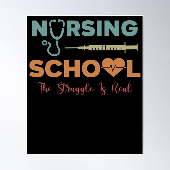Struggle Nurse Quote For A Nursing Student Clinicals Lover Poster Wall Art, Modern Wall Decor, 8x12 UNFRAMED