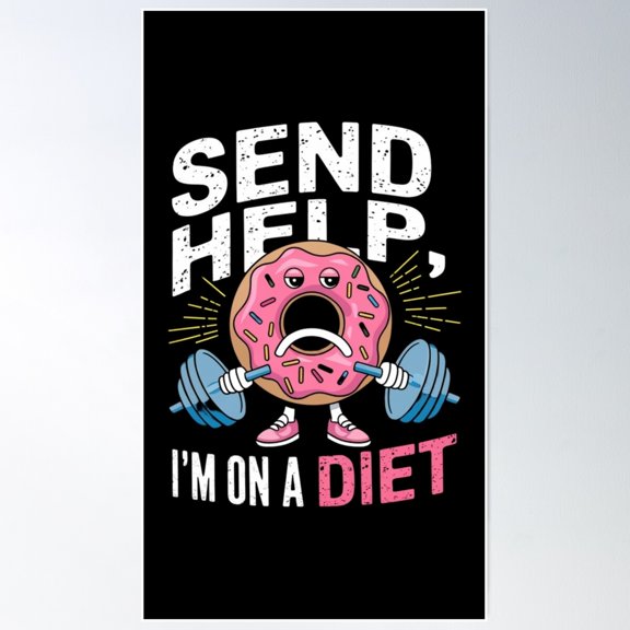 Struggling Between Gains & Cravings Poster Wall Art, Modern Wall Decor For Living Room Bedroom, 8x12 UNFRAMED