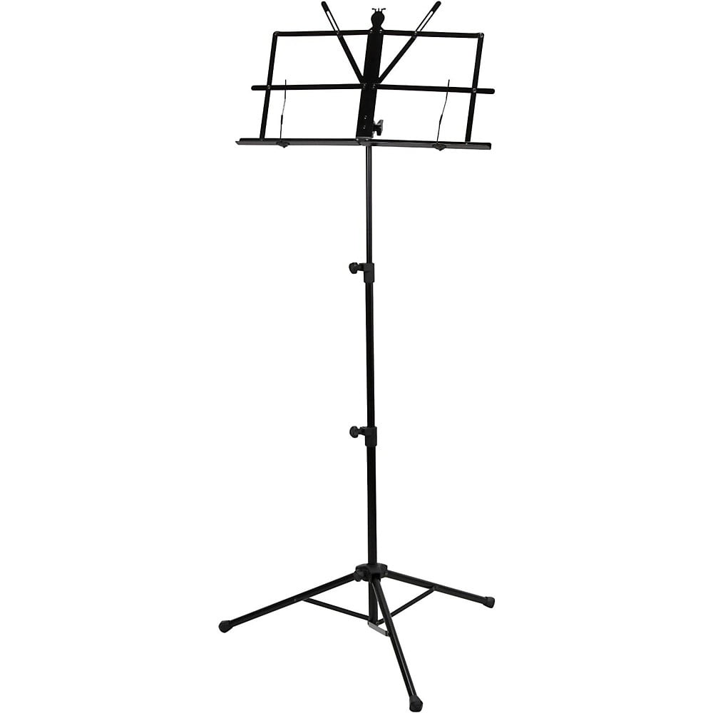 Black Adjustable Lightweight Folding Music Stand