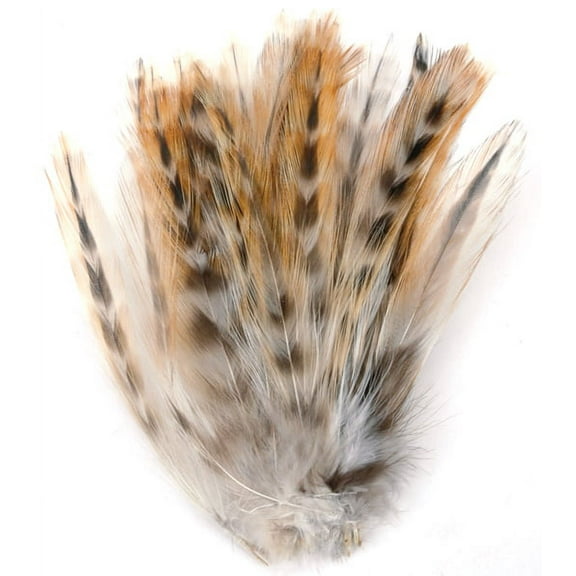 Strung Chinchilla Feathers-Natural, Pk 6, Zucker