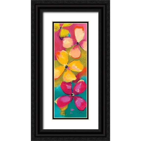 Strunk, Anne L. 7x14 Black Ornate Wood Framed with Double Matting Museum Art Print Titled - Melody II