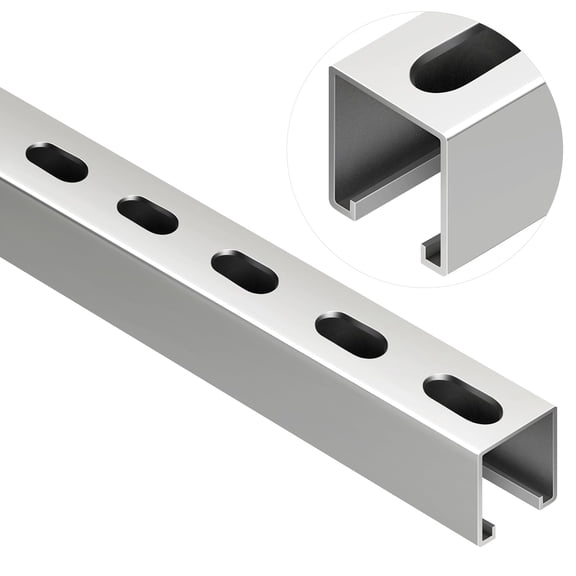 Strut Channel 1-5/8 Inch, Strut Trolley Track 4.76FT, 12 Gauge U Channel for Electric Conduits,Ceiling Grilles,Lifting,Cable Trays,Steel Strut Channel,1 Pack