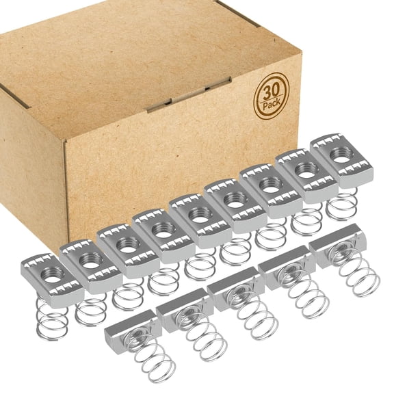 Strut Channel Nuts 1/2"-13 with Standard Spring - 30 Pcs, 1/2 Drive 3/4 (19mm) Strut Channel Impact Socket