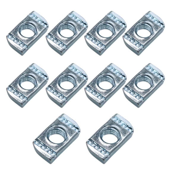 Strut Channel Nuts, 1/2"-13 No Spring Thickened Nut with Zinc Plated, Use On Unistruts (10 Pack)