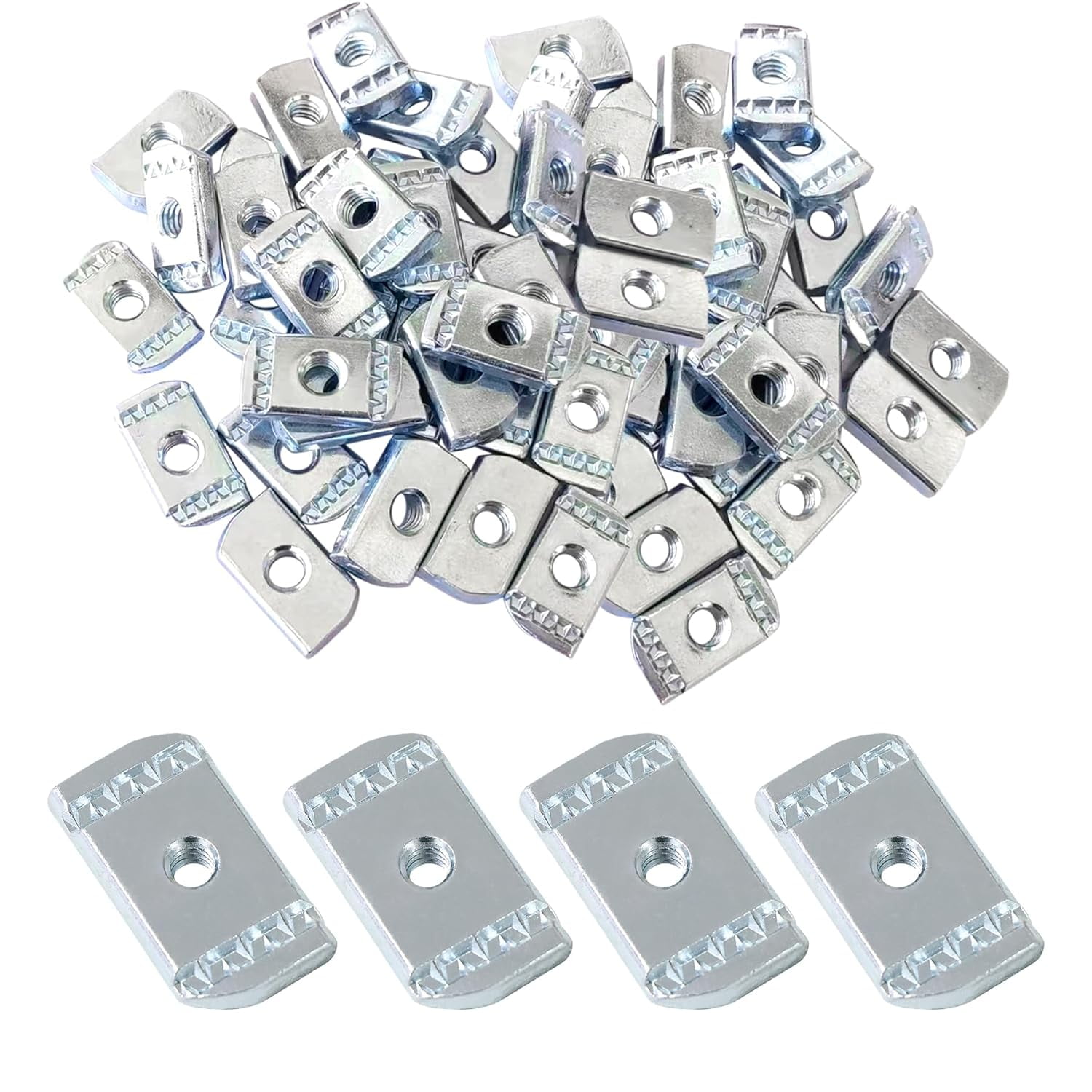 Strut Channel Nuts, No Spring Channel Nuts with Zinc Electroplate