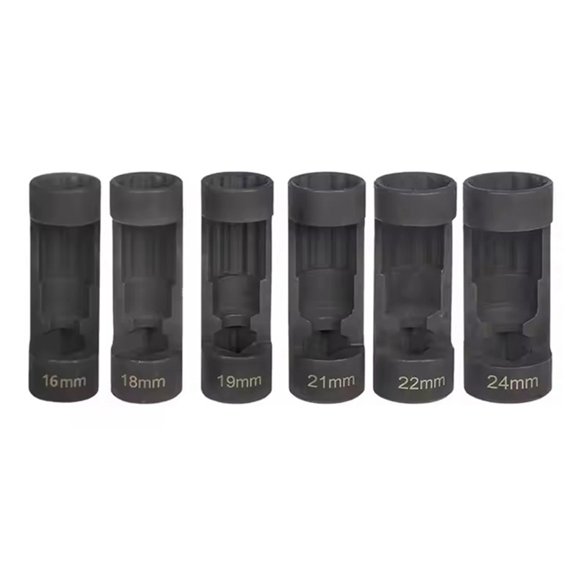 Strut Nut Socket Tool Set 16/18/19/21/22/24mm with 12 Point 1/2" Drive for Easy Suspension Removal