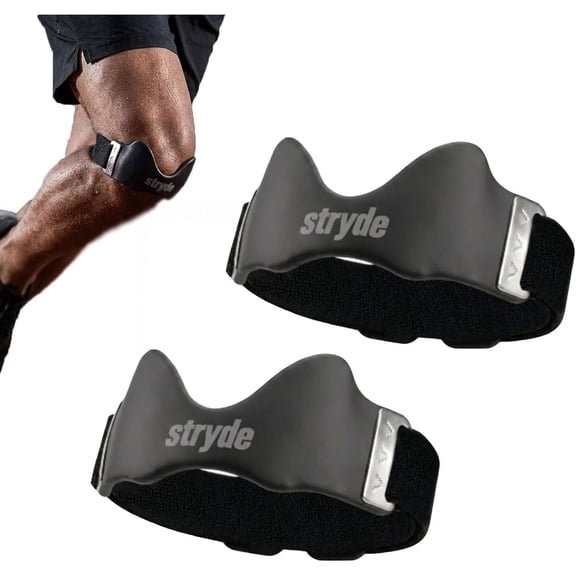 Stryde Knee Strap 2 Pack, Adjustable Patellar Tendon Support with Silicone Lock-Point Pad, Breathable Non-Slip Knee Brace for Running, Cycling and Fitness, One Size (2 Pack)