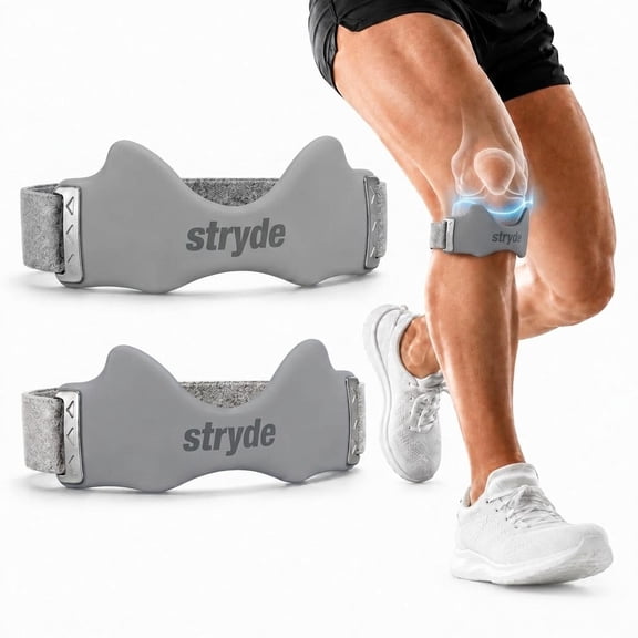 Stryde Knee Strap, Adjustable Patella Support Strap for Running, Walking, Hiking, Cycling, Basketball, Tennis and Daily Exercise