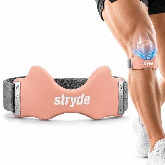 Stryde Knee Strap, Adjustable Patella Support Strap for Running, Walking, Hiking, Cycling, Basketball, Tennis and Daily Exercise