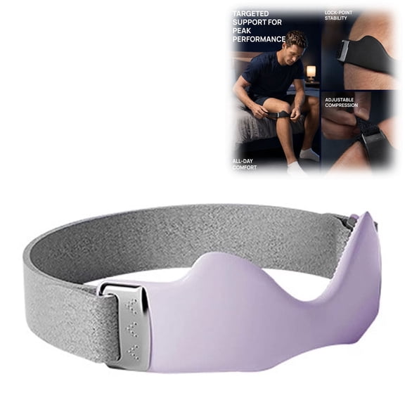 Stryde Precision Knee Strap – Adjustable Patellar Band with Silicone Cushion for Running, Cycling, Gym & Active Recovery(Purple)