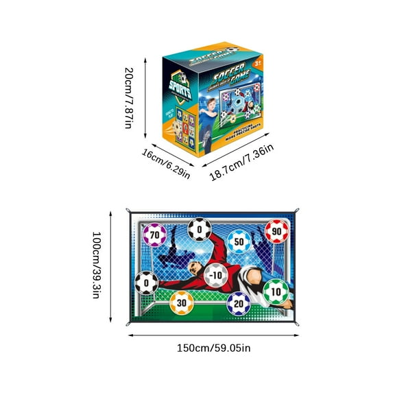 Stryka Skillzone- Football Accuracy Target Game, Indoor/Outdoor Football Game Set, Foldable Flannel Ball Pad Goal Toy (1Box)