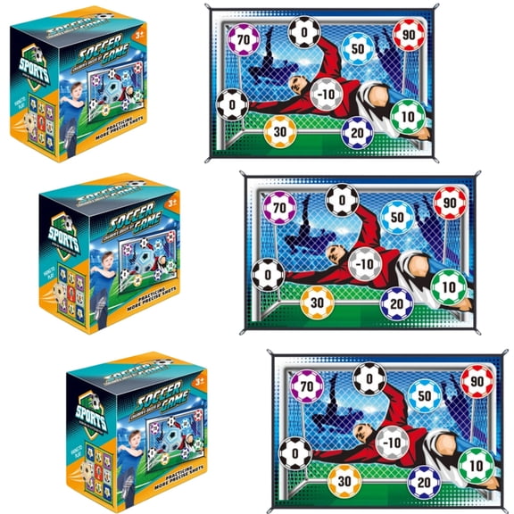 Stryka Skillzone- Football Accuracy Target Game, Indoor/Outdoor Football Game Set, Foldable Flannel Ball Pad Goal Toy, Cultivating Teamwork Ability and Hand-Eye Coordination. (3Boxes)