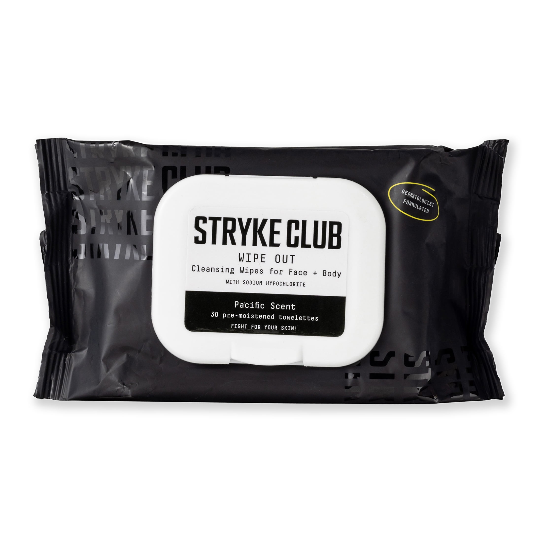 Stryke Club Teen Acne Wipes That Cleanse Face and Body, 30 Wipes