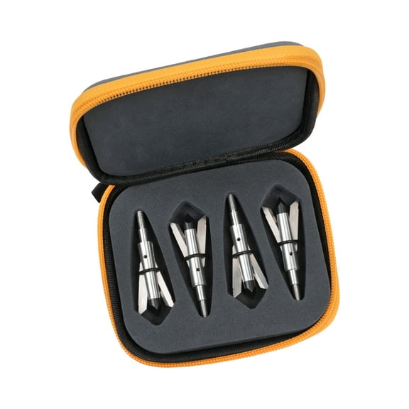 Stryke Expandable Broadheads, 4 Count, Case, Aluminum Mechanical Archery Broadheads, 7255A, Silver