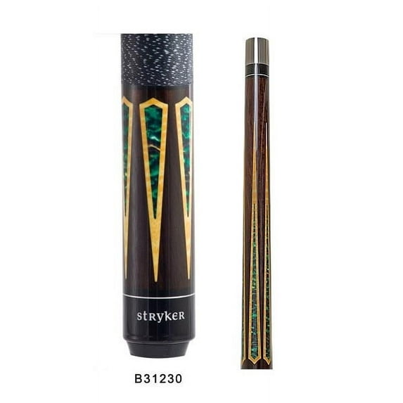 Stryker B31230 Pool Cue Stick Blk w/ Linen Wrap + Quick-Release Joint+ Joint Protectors
