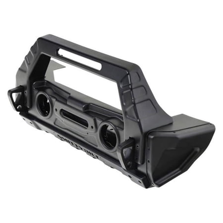 Stryker Stubby Front Winch Modular Bumper with Hoop, Black