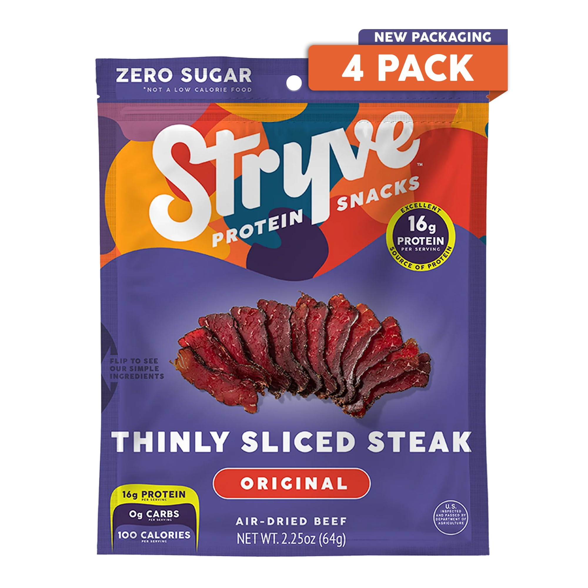 Stryve Better Than AIF4 Jerky Steak Snacks Protein Rich, Beef Biltong