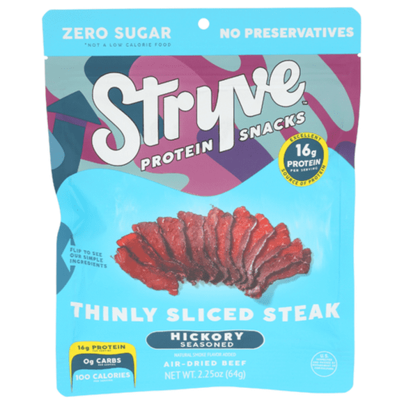 Stryve Biltong Snacks Smoked Sliced Beef Biltong 2.25 oz - Pack of 2