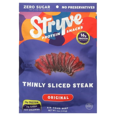 Stryve Original Thinly Sliced Steak 5oz Resealable Bag