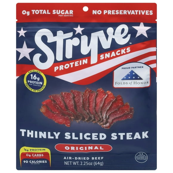 Stryve Protein Snacks Biltong Sliced Original (8 Pack) 2.25 oz