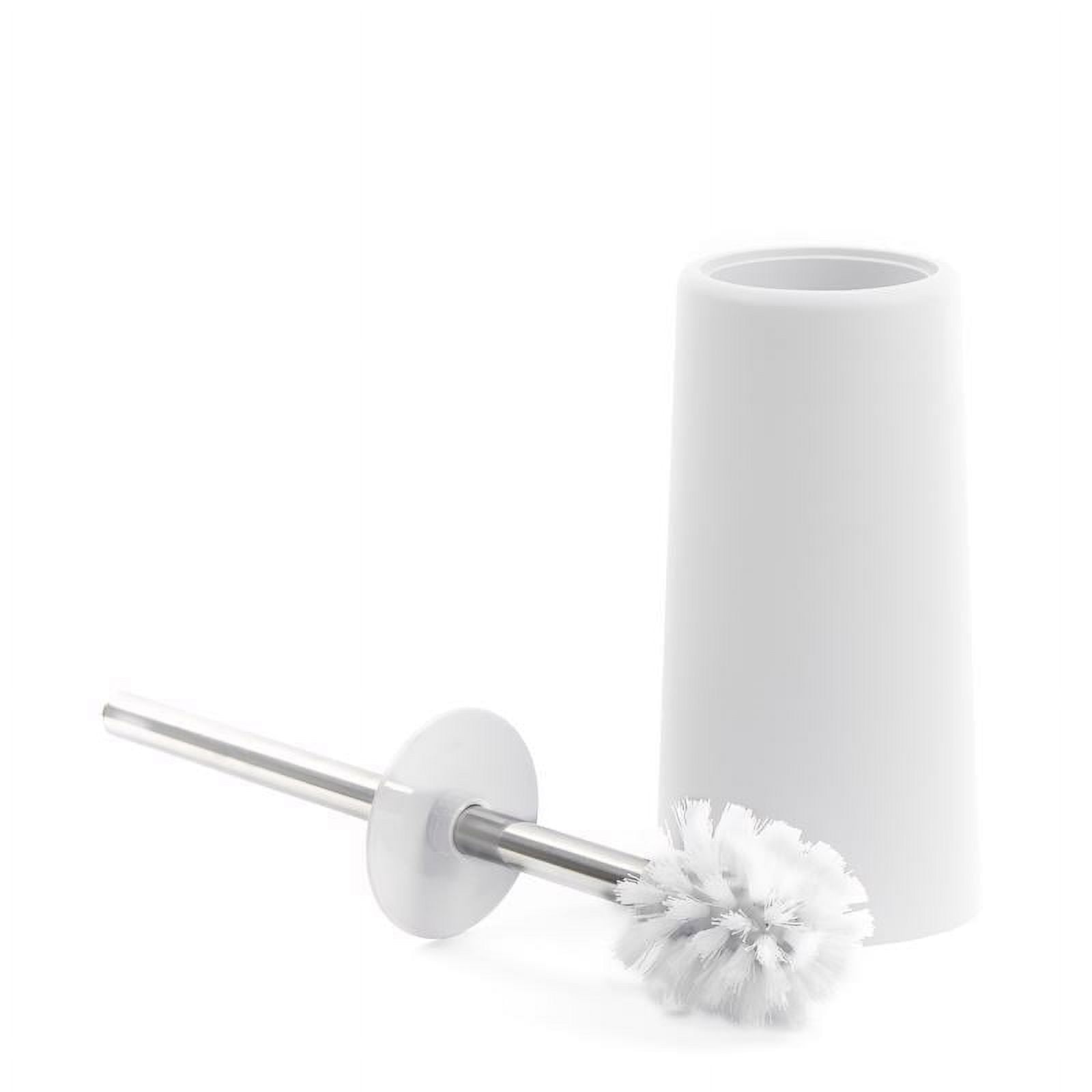 White Nylon Bristle Toilet Brush with Holder