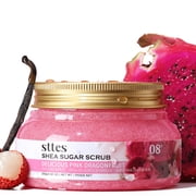 Sttes Shea Sugar Body Scrub 08 Delicious Pink Dragonfruit, Tropical Fruit Scent, 250g