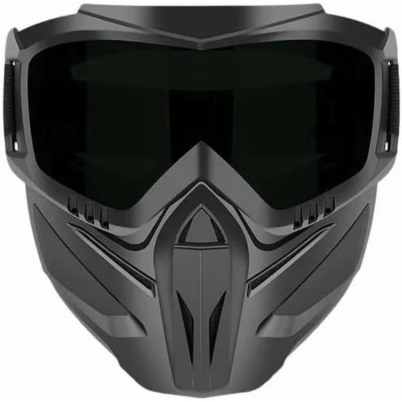 Sttlejura Detachable Full Face Goggle Mask, Polycarbonate Windproof Protective Goggles for Riding, Welding, Work, Dust and Outdoor Use
