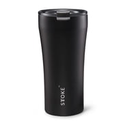Sttoke Leakproof Ceramic Reusable Coffee Cup 16 oz - Luxe Black
