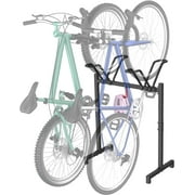 Sttoraboks Adjustable Bicycle Parking Rack with Hook, Metal Cycle Storage Rack, Black(2 Bicycle)