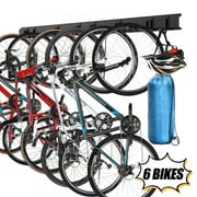 Sttoraboks Bike Storage Rack, Garage Bicycle Wall Mount Hanger with 8 hooks, Cycle Stand for 6 Bikes