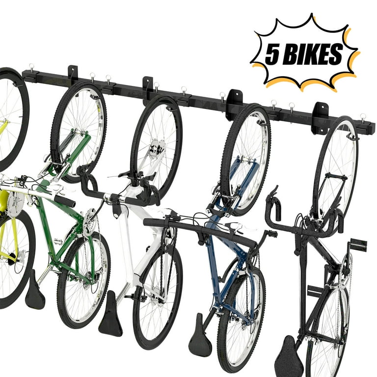 Sttoraboks Bike Storage Rack, Garage Wall Mount Hanger Holds 5