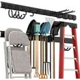 thumbnail image 1 of Sttoraboks Garage Tool Storage Rack, Tools Organizer Rack System Wall Mounted Tool Organization with 12 double hooks, 4 rails, 1 of 8